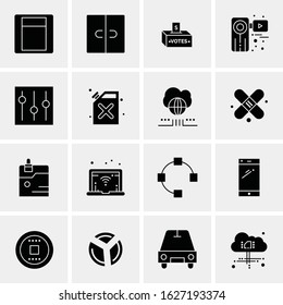 16 Business Universal Icons Vector. Creative Icon Illustration to use in web and Mobile Related project.