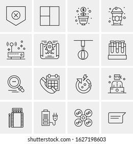 16 Business Universal Icons Vector. Creative Icon Illustration to use in web and Mobile Related project.