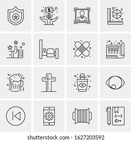 16 Business Universal Icons Vector. Creative Icon Illustration to use in web and Mobile Related project.