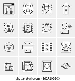 16 Business Universal Icons Vector. Creative Icon Illustration to use in web and Mobile Related project.