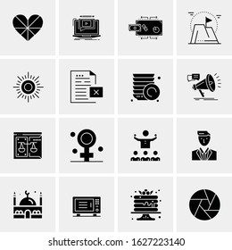 16 Business Universal Icons Vector. Creative Icon Illustration to use in web and Mobile Related project.