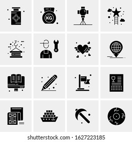 16 Business Universal Icons Vector. Creative Icon Illustration to use in web and Mobile Related project.