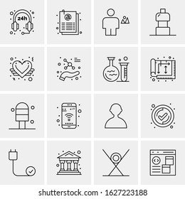 16 Business Universal Icons Vector. Creative Icon Illustration to use in web and Mobile Related project.
