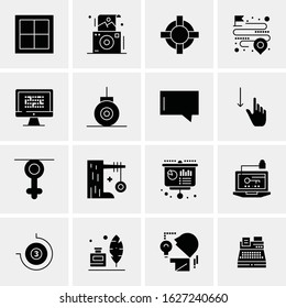 16 Business Universal Icons Vector. Creative Icon Illustration to use in web and Mobile Related project.