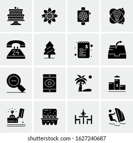 16 Business Universal Icons Vector. Creative Icon Illustration to use in web and Mobile Related project.