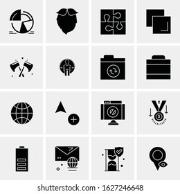 16 Business Universal Icons Vector. Creative Icon Illustration to use in web and Mobile Related project.