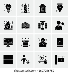 16 Business Universal Icons Vector. Creative Icon Illustration to use in web and Mobile Related project.