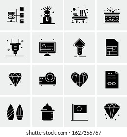 16 Business Universal Icons Vector. Creative Icon Illustration to use in web and Mobile Related project.