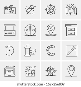16 Business Universal Icons Vector. Creative Icon Illustration to use in web and Mobile Related project.