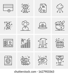 16 Business Universal Icons Vector. Creative Icon Illustration to use in web and Mobile Related project.