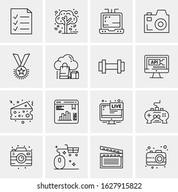 16 Business Universal Icons Vector. Creative Icon Illustration to use in web and Mobile Related project.
