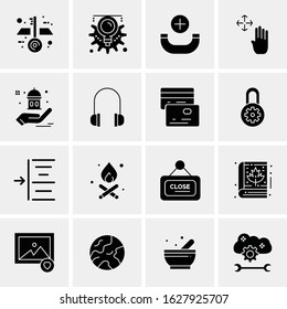 16 Business Universal Icons Vector. Creative Icon Illustration to use in web and Mobile Related project.