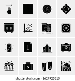 16 Business Universal Icons Vector. Creative Icon Illustration to use in web and Mobile Related project.