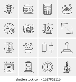 16 Business Universal Icons Vector. Creative Icon Illustration to use in web and Mobile Related project.