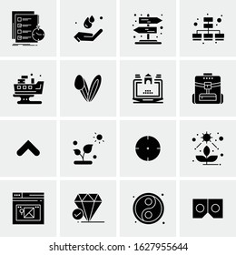 16 Business Universal Icons Vector. Creative Icon Illustration to use in web and Mobile Related project.