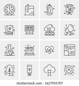 16 Business Universal Icons Vector. Creative Icon Illustration to use in web and Mobile Related project.
