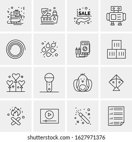 16 Business Universal Icons Vector. Creative Icon Illustration to use in web and Mobile Related project.