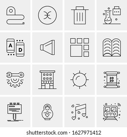 16 Business Universal Icons Vector. Creative Icon Illustration to use in web and Mobile Related project.