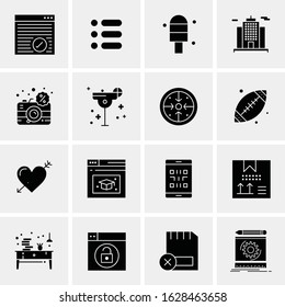 16 Business Universal Icons Vector. Creative Icon Illustration to use in web and Mobile Related project.