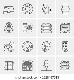 16 Business Universal Icons Vector. Creative Icon Illustration to use in web and Mobile Related project.