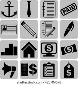 16 businessicon set. Minimal Modern.