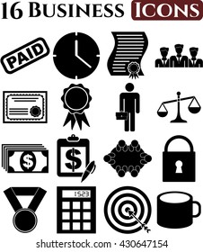 16 businessicon set. Minimal Modern.