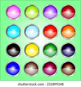 16 color web buttons