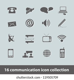 16 communication icon collection