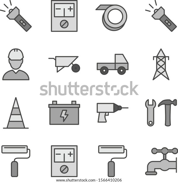 16 Construction Icons Personal Commercial Use Stock Vector Royalty Free 1566410206
