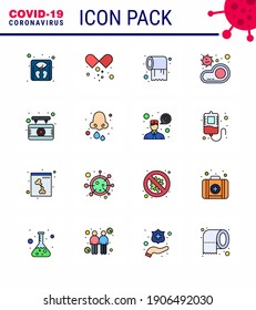 16 Corona Virus icon Pack. 