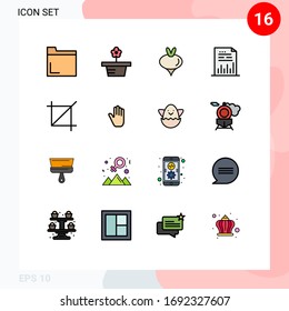 16 Creative Icons Modern Signs and Symbols of screen; graph; turnip; file; chart Editable Creative Vector Design Elements