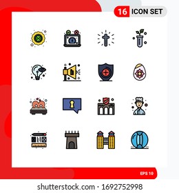 16 Creative Icons Modern Signs and Symbols of creative; lab; website; plant; easter Editable Creative Vector Design Elements