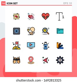 16 Creative Icons Modern Signs and Symbols of marketing; cooling; february; computer; font Editable Creative Vector Design Elements