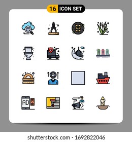 16 Creative Icons Modern Signs and Symbols of mechanical; farming; grow; farm; corn Editable Creative Vector Design Elements