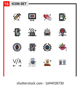 16 Creative Icons Modern Signs and Symbols of map; mobile; love; shield; insurance Editable Creative Vector Design Elements