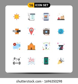 16 Creative Icons Modern Signs and Symbols of fight; soap; water; cleaning; shopping Editable Pack of Creative Vector Design Elements