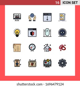 16 Creative Icons Modern Signs and Symbols of development; web; power; framing; mac Editable Creative Vector Design Elements