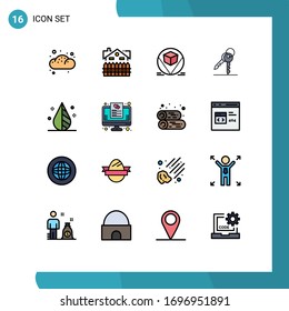 16 Creative Icons Modern Signs and Symbols of color; security; house; keys; deliver Editable Creative Vector Design Elements