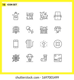 16 Creative Icons Modern Signs and Symbols of egg; highway; moon; grid; construction Editable Vector Design Elements
