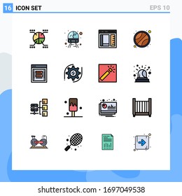 16 Creative Icons Modern Signs and Symbols of link; tennis; browser; sport; page Editable Creative Vector Design Elements