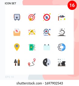 16 Creative Icons Modern Signs and Symbols of document folder; moustache; drop; costume; weather Editable Pack of Creative Vector Design Elements