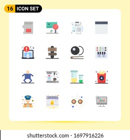 16 Creative Icons Modern Signs and Symbols of security; antivirus; fraud; windows; solution Editable Pack of Creative Vector Design Elements