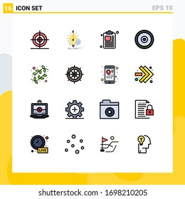 16 Creative Icons Modern Signs and Symbols of catkin; web; lightbulb; target; mobile Editable Creative Vector Design Elements