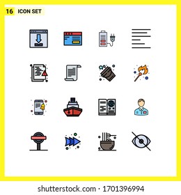 16 Creative Icons Modern Signs and Symbols of hacker; text; school; left; plug Editable Creative Vector Design Elements