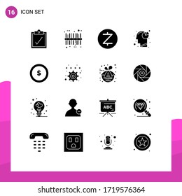 16 Creative Icons Modern Signs and Symbols of favorite; finance; analysis; dollar; business Editable Vector Design Elements