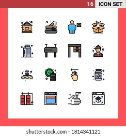 16 Creative Icons Modern Signs and Symbols of marketing; finance; avatar; business; letter Editable Creative Vector Design Elements