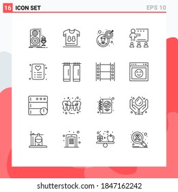 16 Creative Icons Modern Signs and Symbols of school; education; soccer; class; business man Editable Vector Design Elements