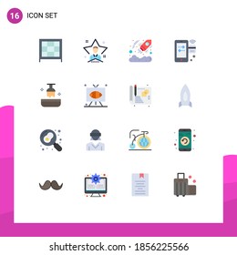 16 Creative Icons Modern Signs and Symbols of beauty; mobile; business; internet; card Editable Pack of Creative Vector Design Elements