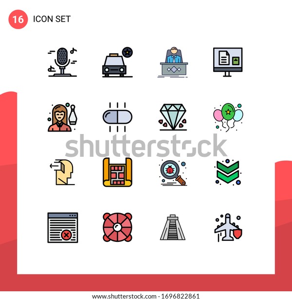 16\
Creative Icons Modern Signs and Symbols of bowling; learning; boss;\
learn; e Editable Creative Vector Design\
Elements