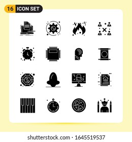 16 Creative Icons for Modern website design and responsive mobile apps. 16 Glyph Symbols Signs on White Background. 16 Icon Pack.
